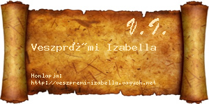 Veszprémi Izabella névjegykártya