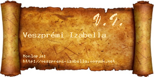 Veszprémi Izabella névjegykártya