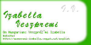 izabella veszpremi business card